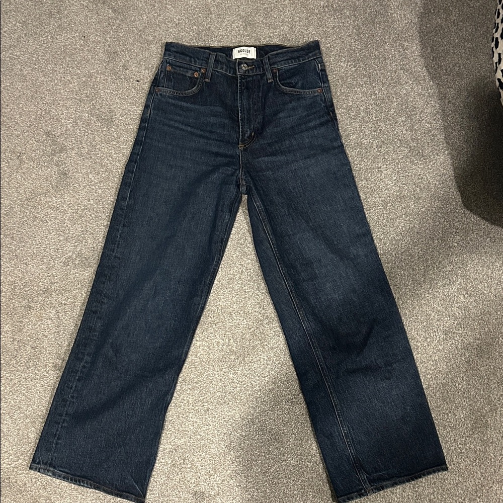 Agolde Women's High Rise Jeans - Dark Blue